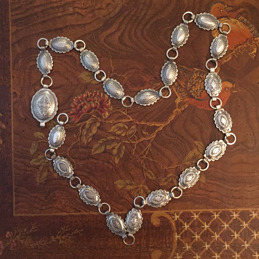 Sanford silver plated belt/ necklace - Picture 5 of 8